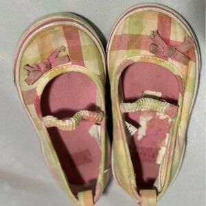 Gymboree Little Girls Rainbow Plaid Mary Janes Strap Retro Girls Size 5 Party
